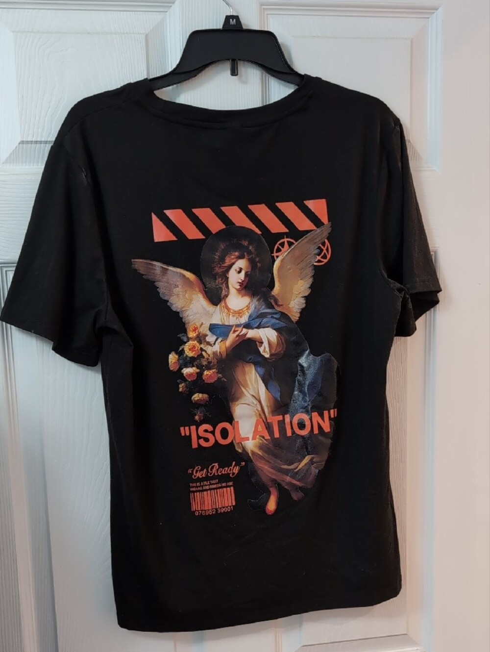 Manfinity Black Short-Sleeve Tee with Orange "Get Ready" Graphic